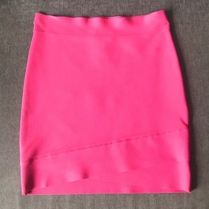 Pink bodycon skirt